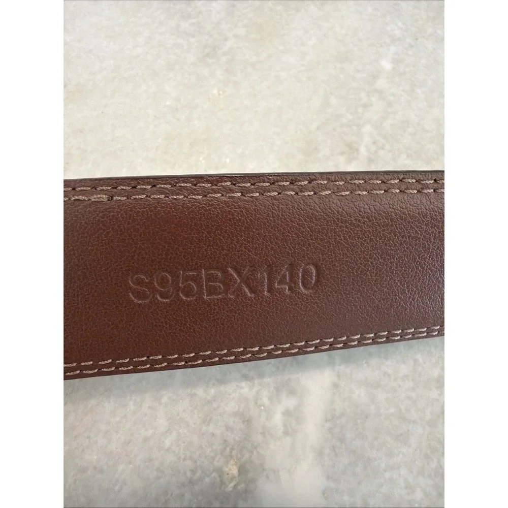 Daniel Cremieux Belt Mens 40/100 Brown Embossed Leather Signature Collection GWB